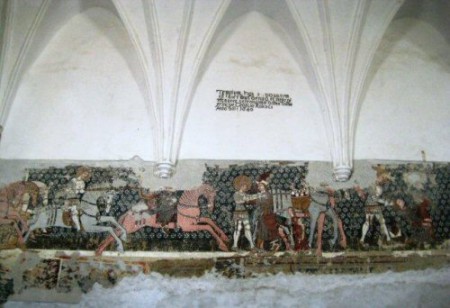 Freskórészlet a székelyderzsi templomból